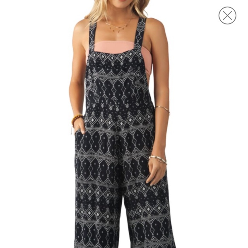 Rip Curl Black and White Overalls / Jumpsuit